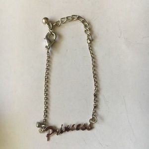 Silver "Princess" anklet